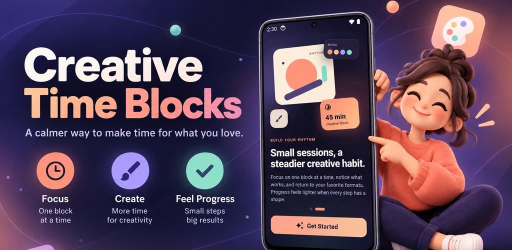 Creative Time Blocks promotional artwork